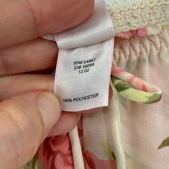 Vintage Y2K Victoria’s Secret Floral Lace Pajama Set Pink Rose Print Size Large - Picture 10 of 11